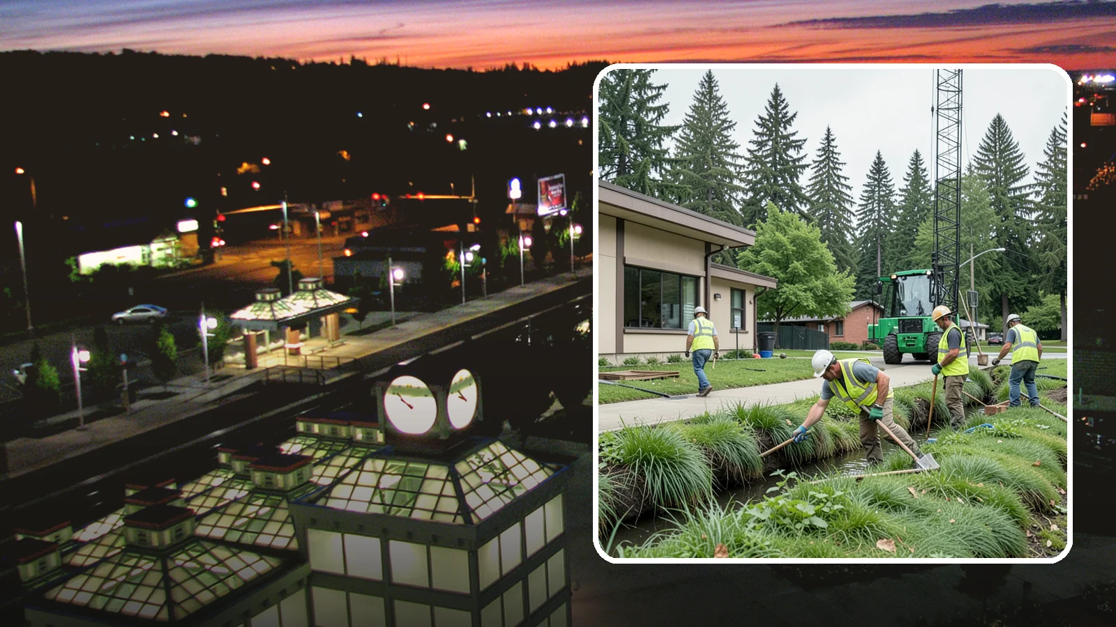 Swale Maintenance in Auburn, King County, WA - Bioswale and grassed swale maintenance that preserves stormwater treatment performance and conveyance capacity.