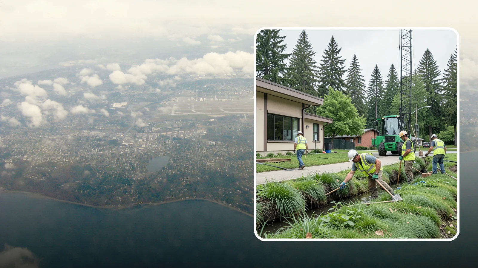 Swale Maintenance in Burien, King County, WA - Bioswale and grassed swale maintenance that preserves stormwater treatment performance and conveyance capacity.