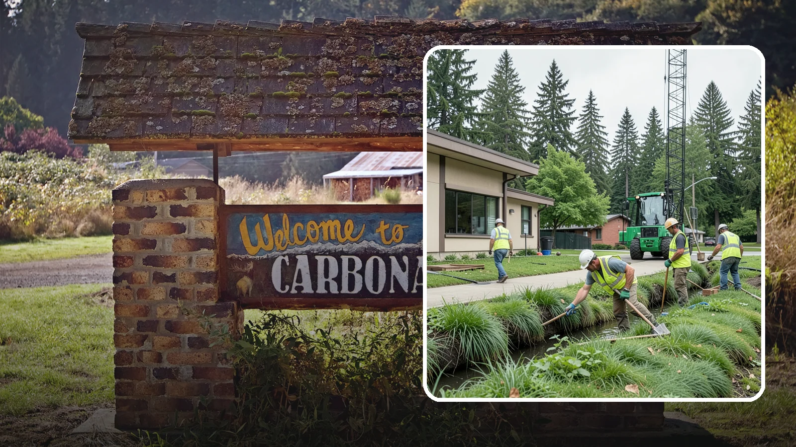Swale Maintenance in Carbonado, Pierce County, WA - Bioswale and grassed swale maintenance that preserves stormwater treatment performance and conveyance capacity.