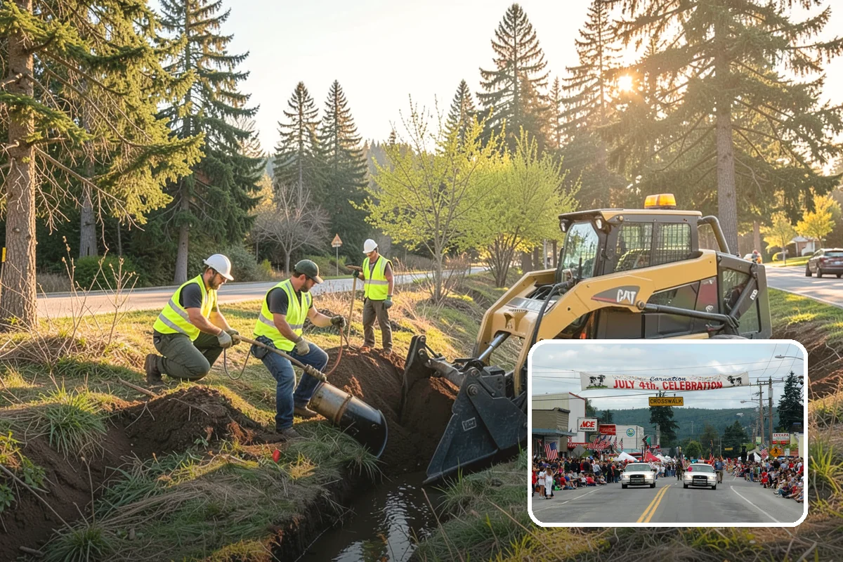 Swale Maintenance in Carnation, King County, WA - Preserves the treatment credit these facilities provide
