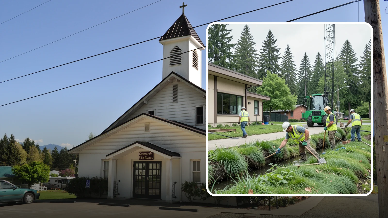 Swale Maintenance in Concrete, Skagit County, WA - Bioswale and grassed swale maintenance that preserves stormwater treatment performance and conveyance capacity.