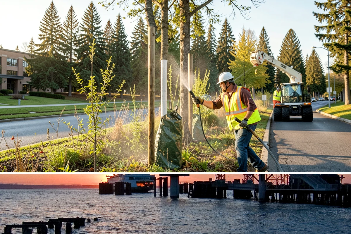 Swale Maintenance in Edmonds, Snohomish County, WA - Swale maintenance is cycled through the growing season, with a fall service to ensure treatment and conveyance are optimal for...