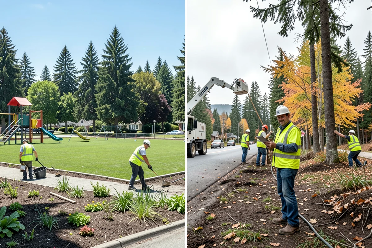 Swale Maintenance in Federal Way, King County, WA - Inspect the swale for sediment, erosion, and vegetation condition