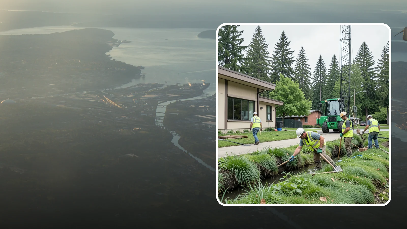 Swale Maintenance in Fife, Pierce County, WA - Bioswale and grassed swale maintenance that preserves stormwater treatment performance and conveyance capacity.