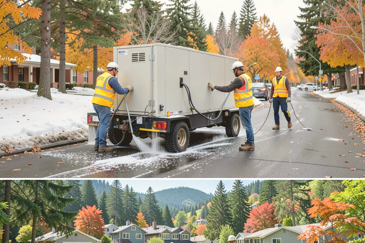 Swale Maintenance in Fircrest, Pierce County, WA - Swale maintenance is cycled through the growing season, with a fall service to ensure treatment and conveyance are optimal for...