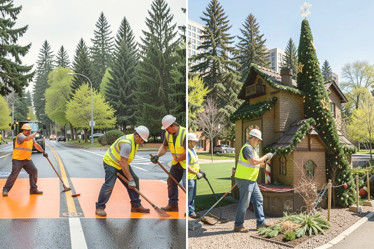 Swale Maintenance in Kent, King County, WA - Inspect the swale for sediment, erosion, and vegetation condition