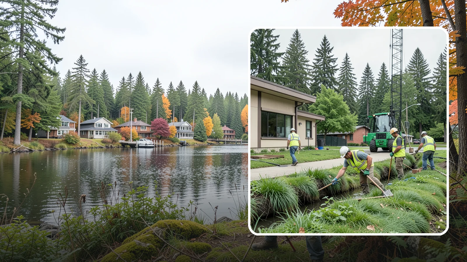 Swale Maintenance in La Conner, Skagit County, WA - Bioswale and grassed swale maintenance that preserves stormwater treatment performance and conveyance capacity.