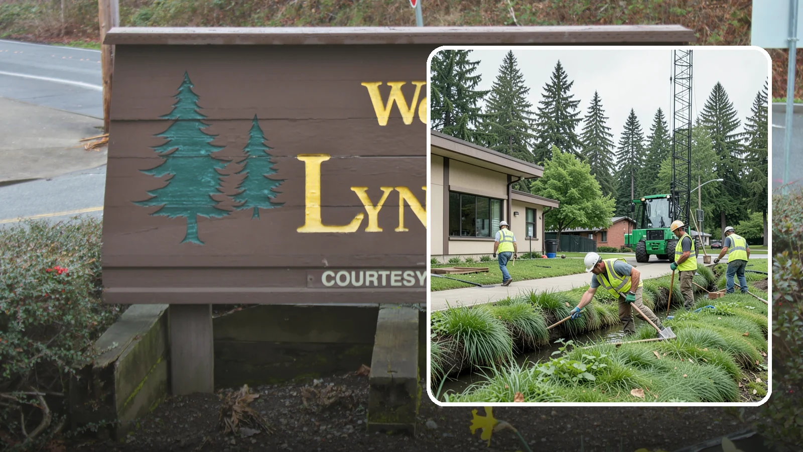 Swale Maintenance in Lynnwood, Snohomish County, WA - Bioswale and grassed swale maintenance that preserves stormwater treatment performance and conveyance capacity.
