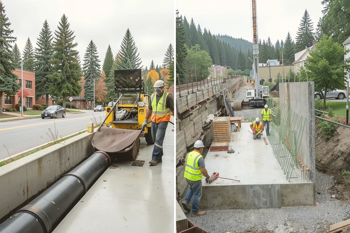 Swale Maintenance in Lynnwood, Snohomish County, WA - Inspect the swale for sediment, erosion, and vegetation condition