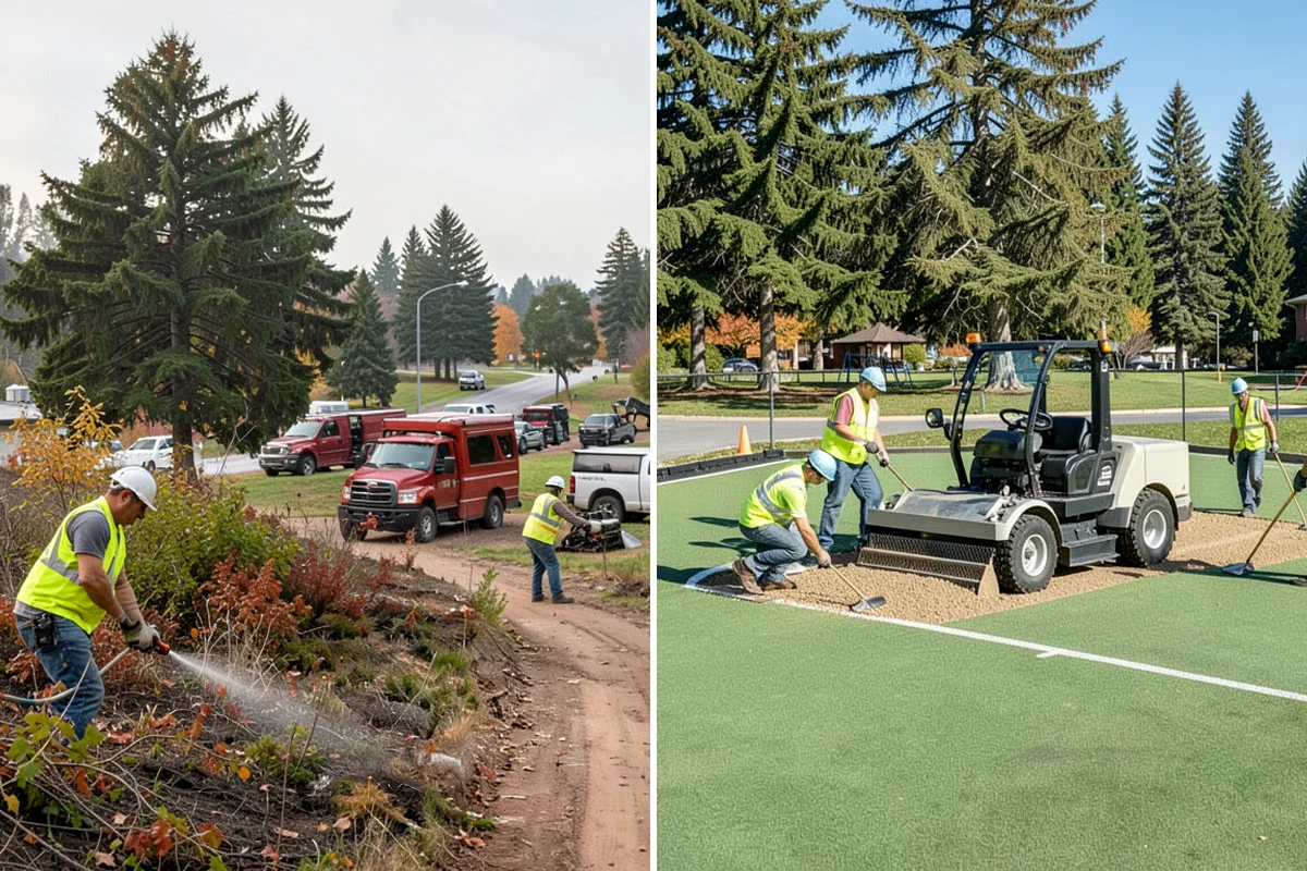Swale Maintenance in Maple Valley, King County, WA - Inspect the swale for sediment, erosion, and vegetation condition