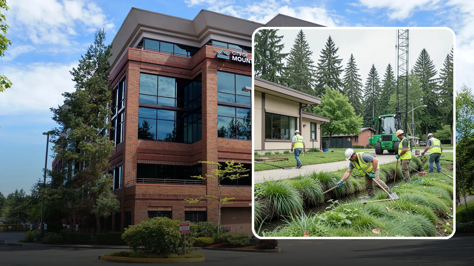 Swale Maintenance in Mountlake Terrace, Snohomish County, WA - Bioswale and grassed swale maintenance that preserves stormwater treatment performance and conveyance capacity.