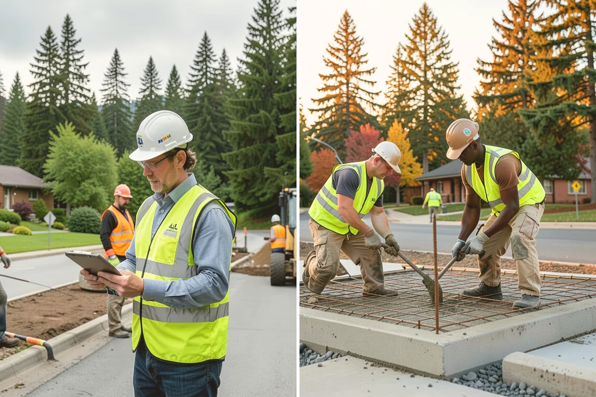 Swale Maintenance in Newcastle, King County, WA - Inspect the swale for sediment, erosion, and vegetation condition
