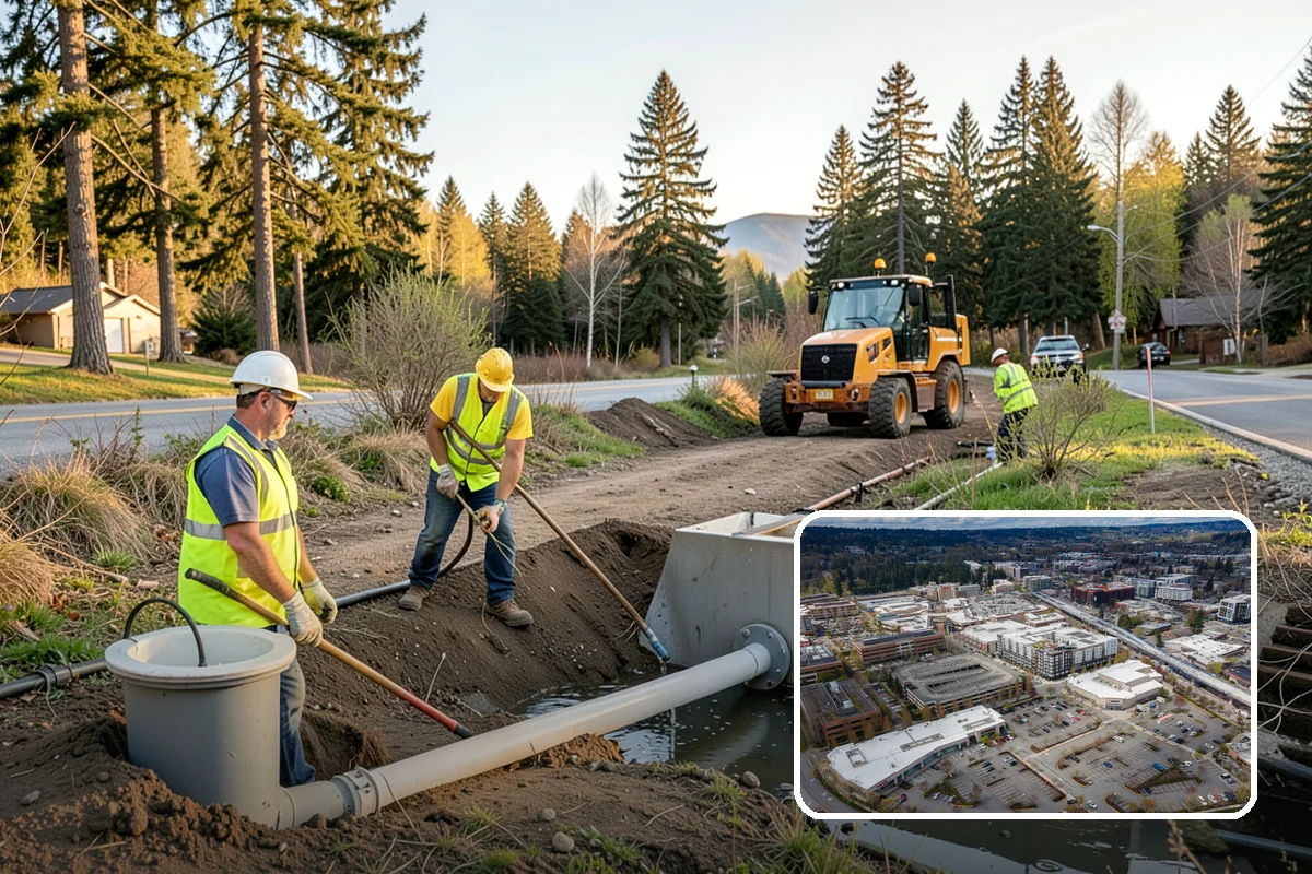 Swale Maintenance in Redmond, King County, WA - Preserves the treatment credit these facilities provide