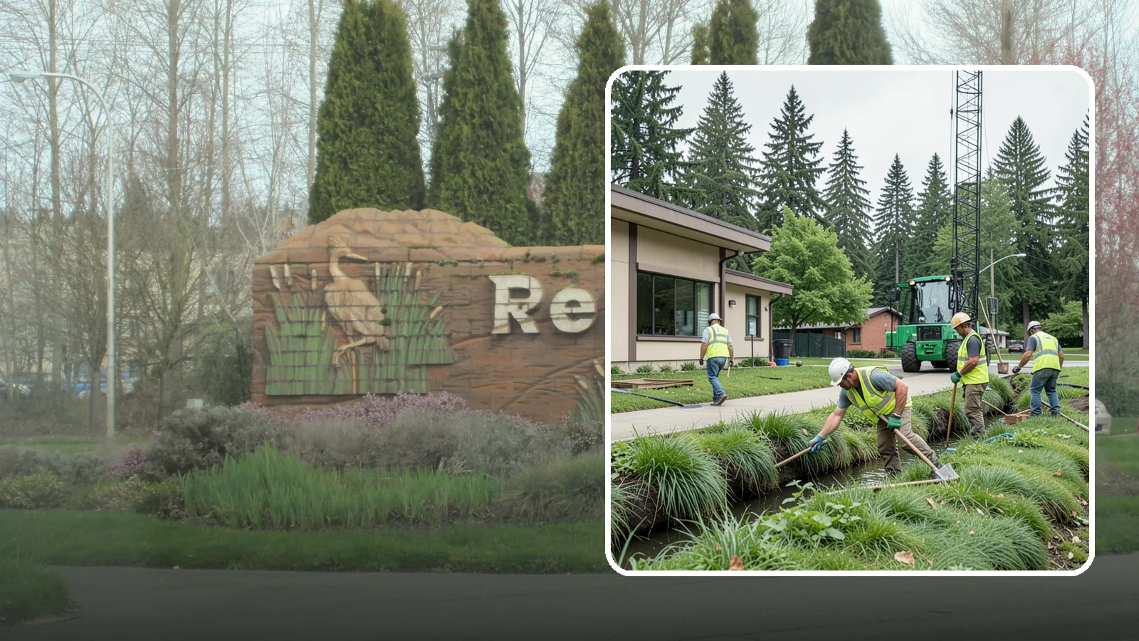 Swale Maintenance in Renton, King County, WA - Bioswale and grassed swale maintenance that preserves stormwater treatment performance and conveyance capacity.