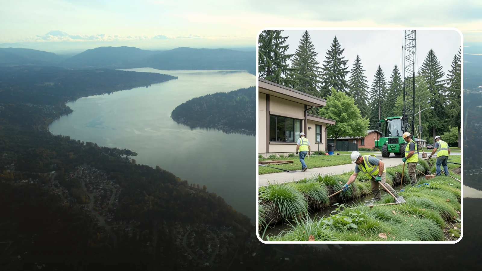 Swale Maintenance in Sammamish, King County, WA - Bioswale and grassed swale maintenance that preserves stormwater treatment performance and conveyance capacity.