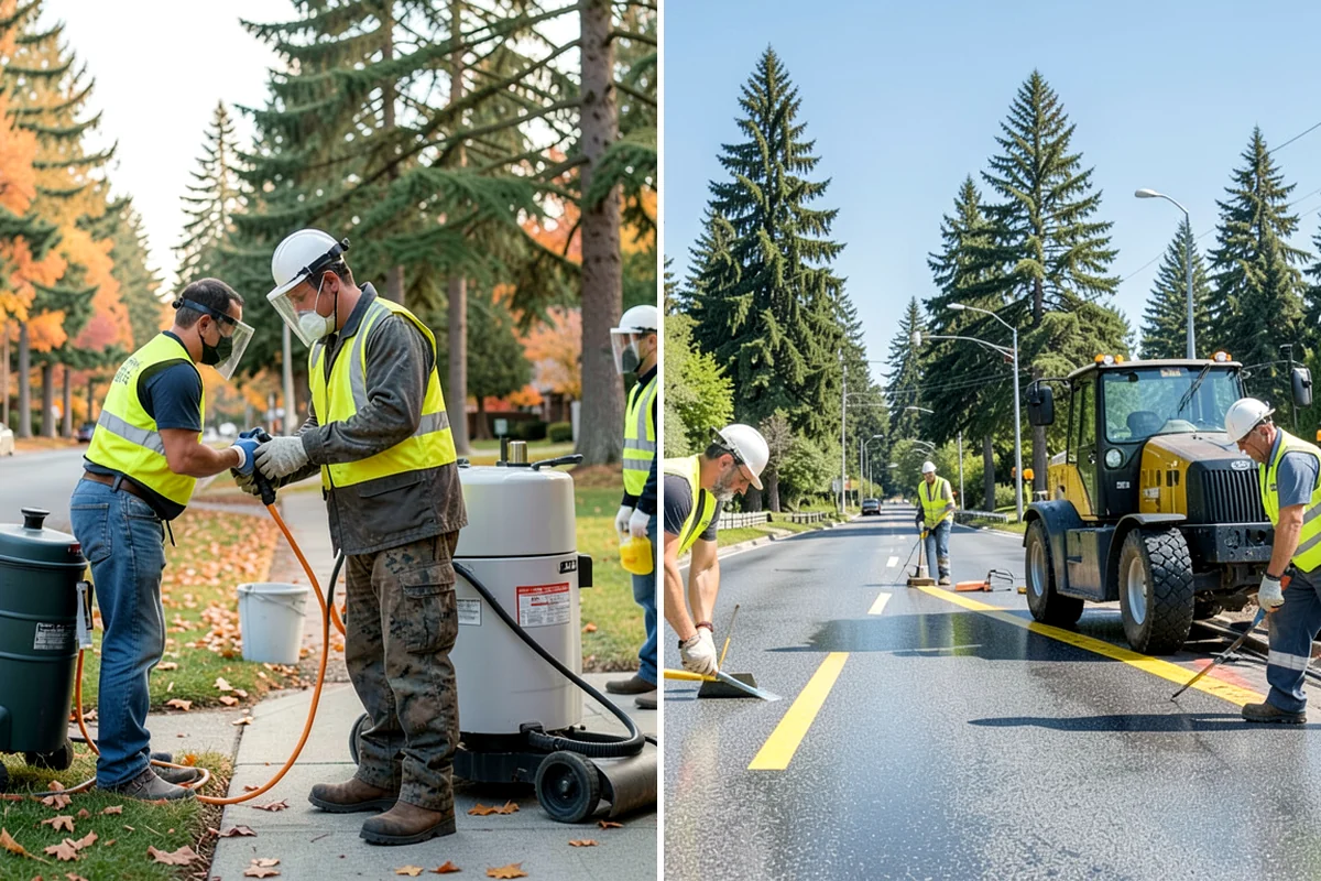 Swale Maintenance in Seattle, King County, WA - Inspect the swale for sediment, erosion, and vegetation condition