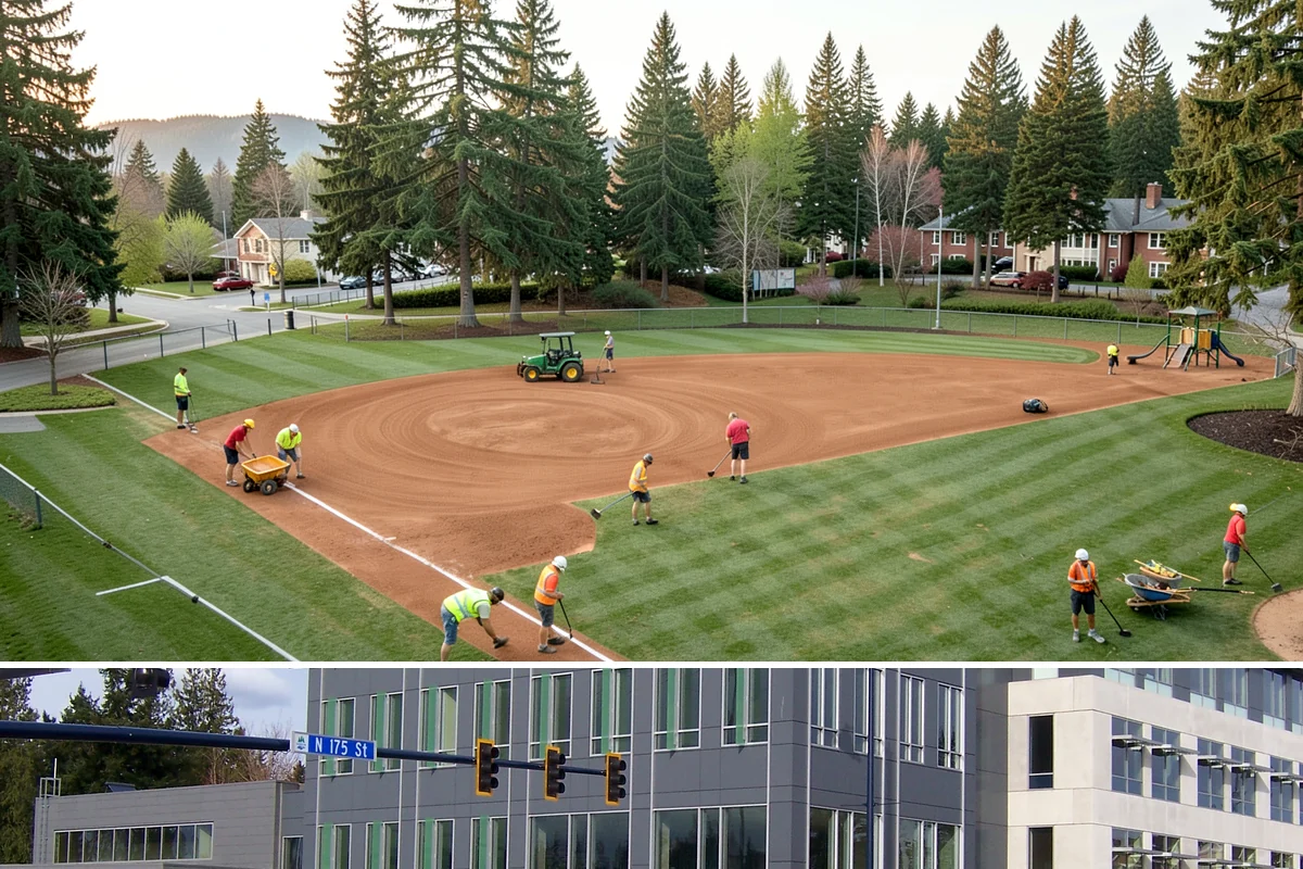Swale Maintenance in Shoreline, King County, WA - Swale maintenance is cycled through the growing season, with a fall service to ensure treatment and conveyance are optimal for...