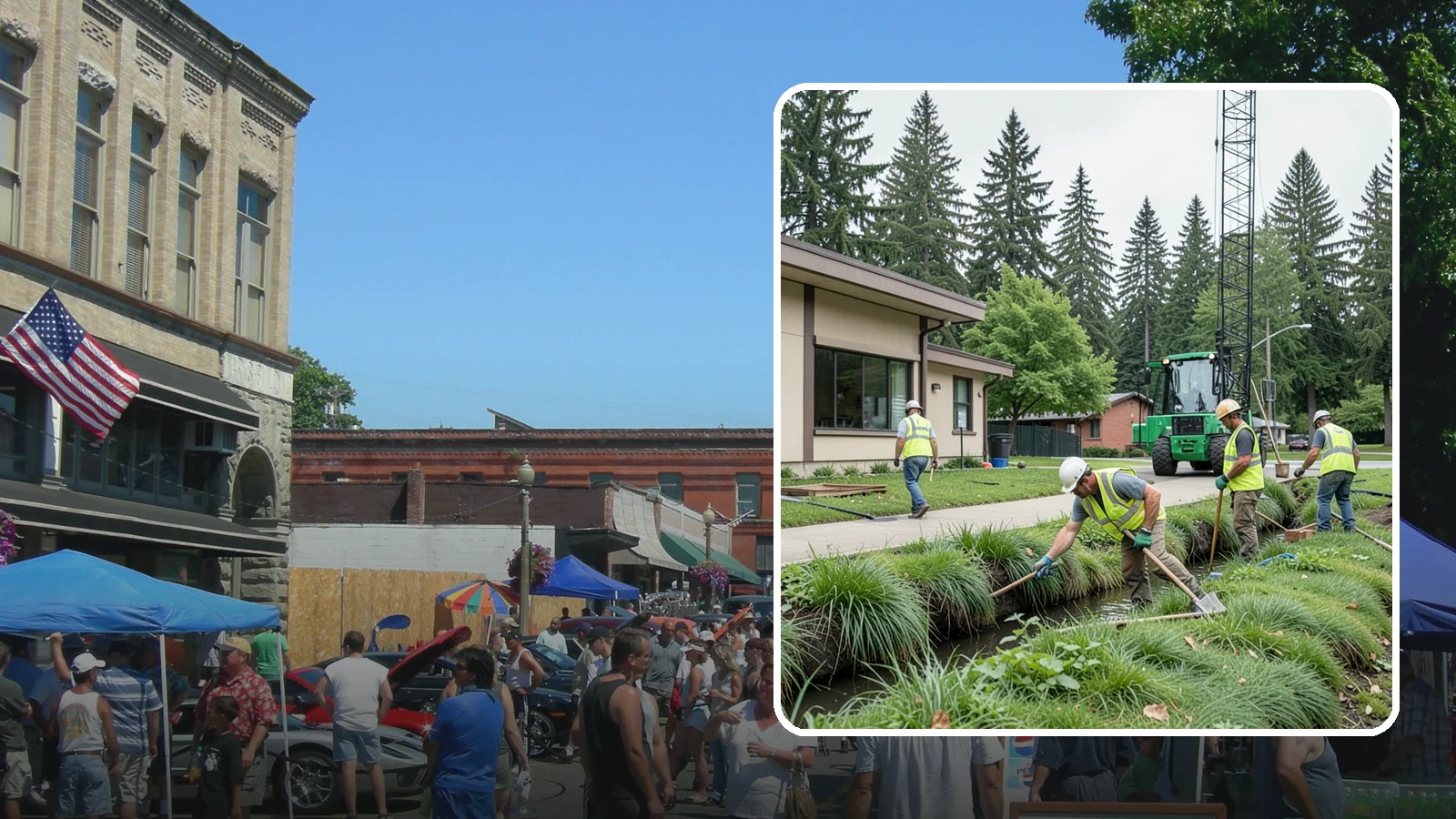 Swale Maintenance in Snohomish, Snohomish County, WA - Bioswale and grassed swale maintenance that preserves stormwater treatment performance and conveyance capacity.