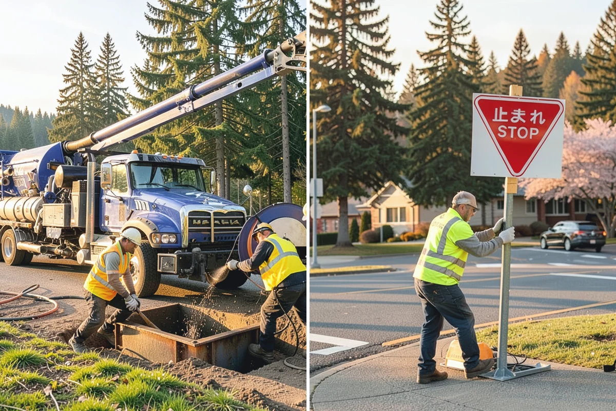 Swale Maintenance in Sumner, Pierce County, WA - Inspect the swale for sediment, erosion, and vegetation condition