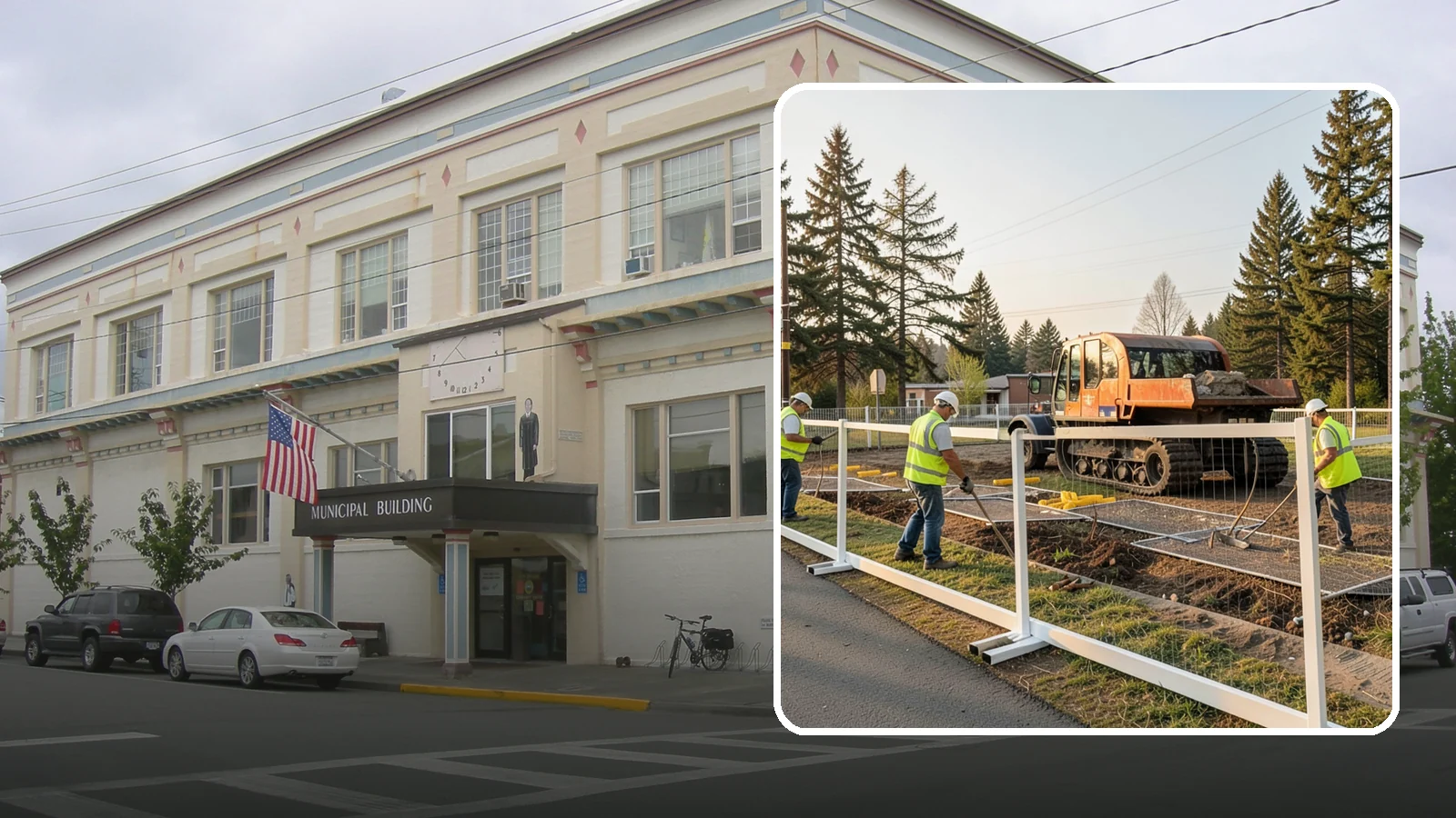 Temporary Fencing in Anacortes, Skagit County, WA - Temporary fencing secures work sites, events, and hazards on public property quickly and safely.