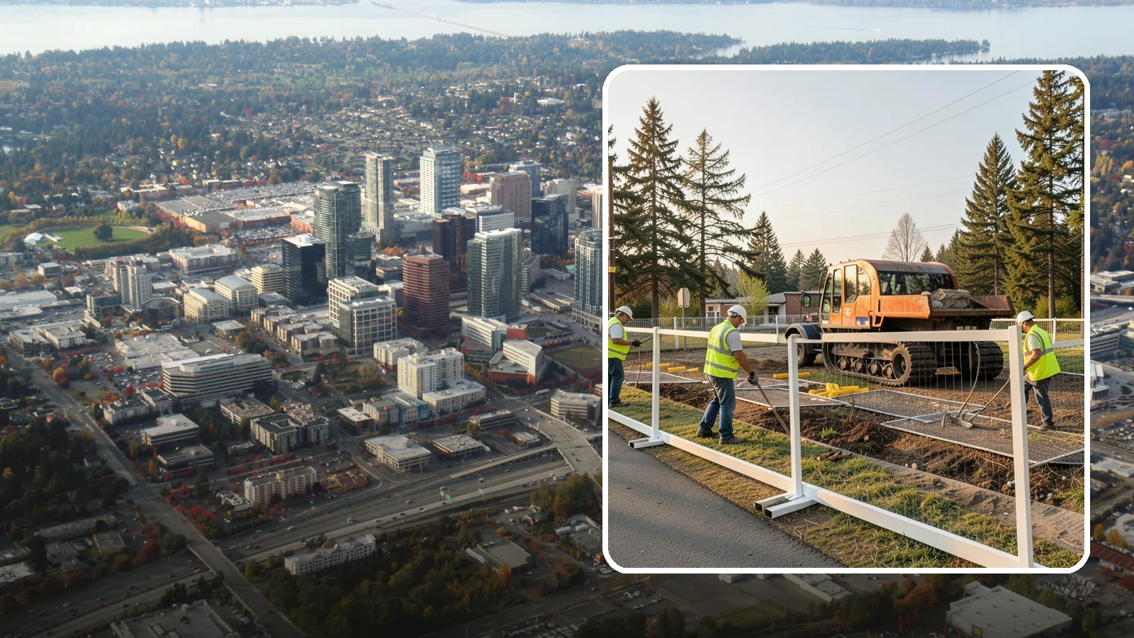 Temporary Fencing in Bellevue, King County, WA - Temporary fencing secures work sites, events, and hazards on public property quickly and safely.