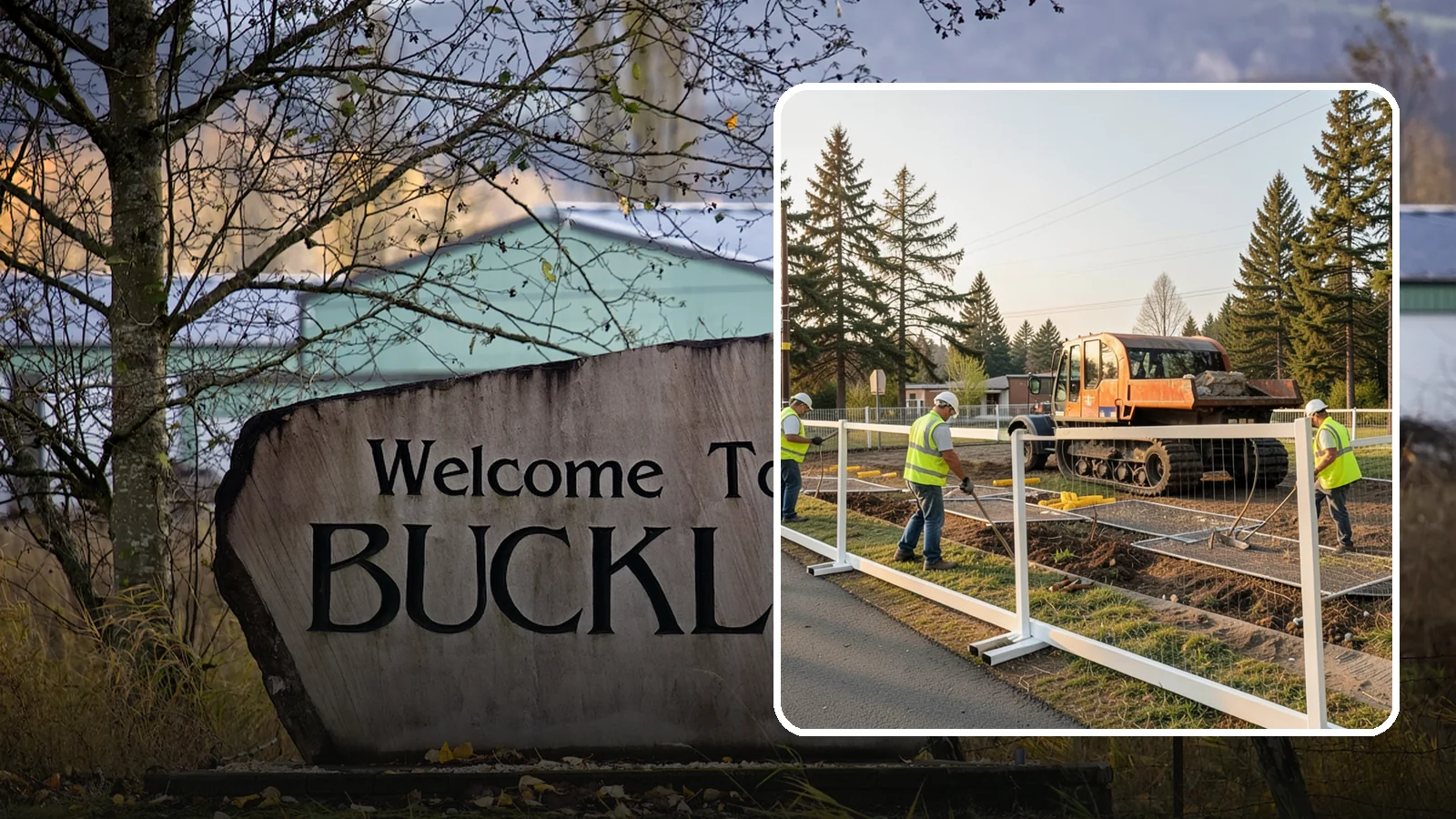 Temporary Fencing in Buckley, Pierce County, WA - Temporary fencing secures work sites, events, and hazards on public property quickly and safely.