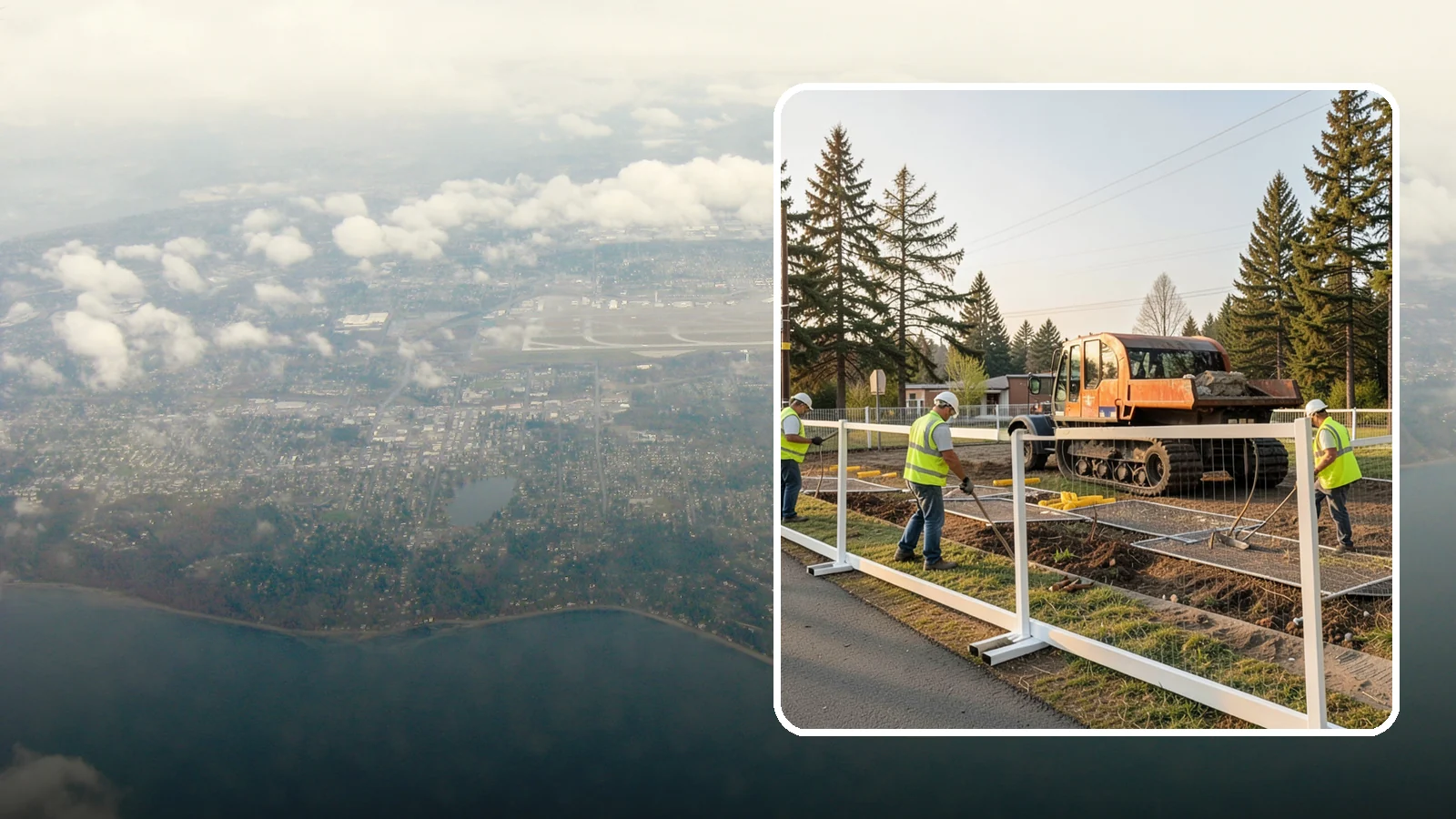 Temporary Fencing in Burien, King County, WA - Temporary fencing secures work sites, events, and hazards on public property quickly and safely.