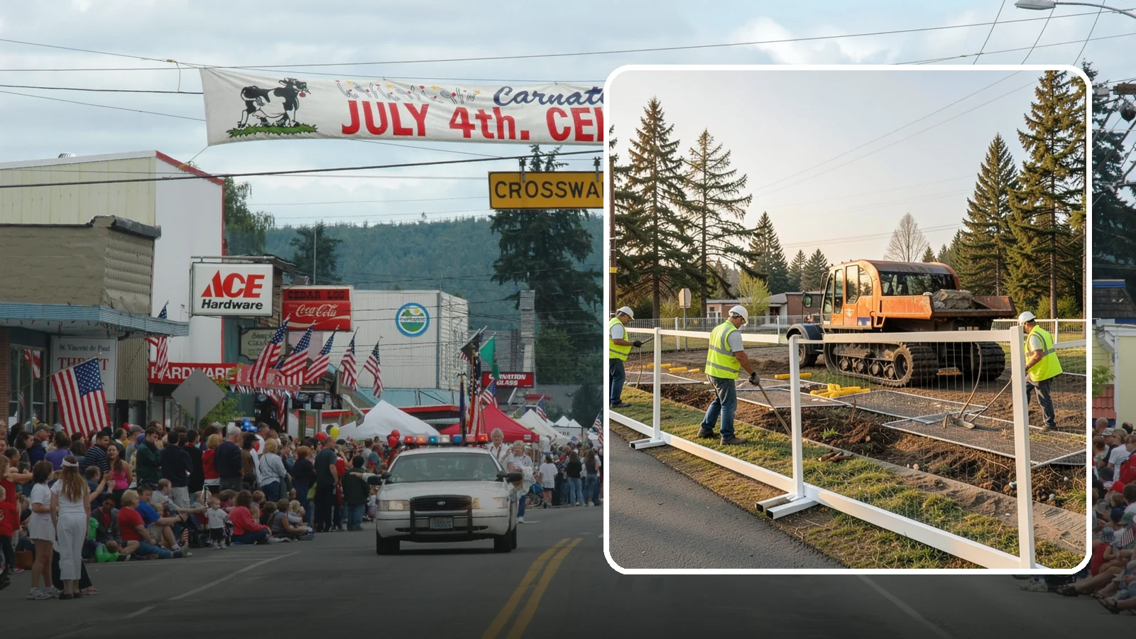 Temporary Fencing in Carnation, King County, WA - Temporary fencing secures work sites, events, and hazards on public property quickly and safely.