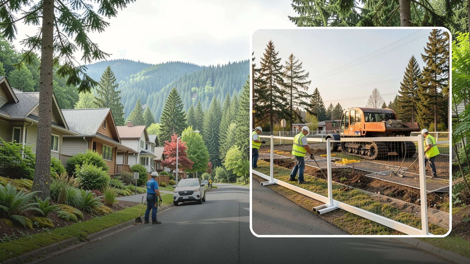 Temporary Fencing in Darrington, Snohomish County, WA - Temporary fencing secures work sites, events, and hazards on public property quickly and safely.