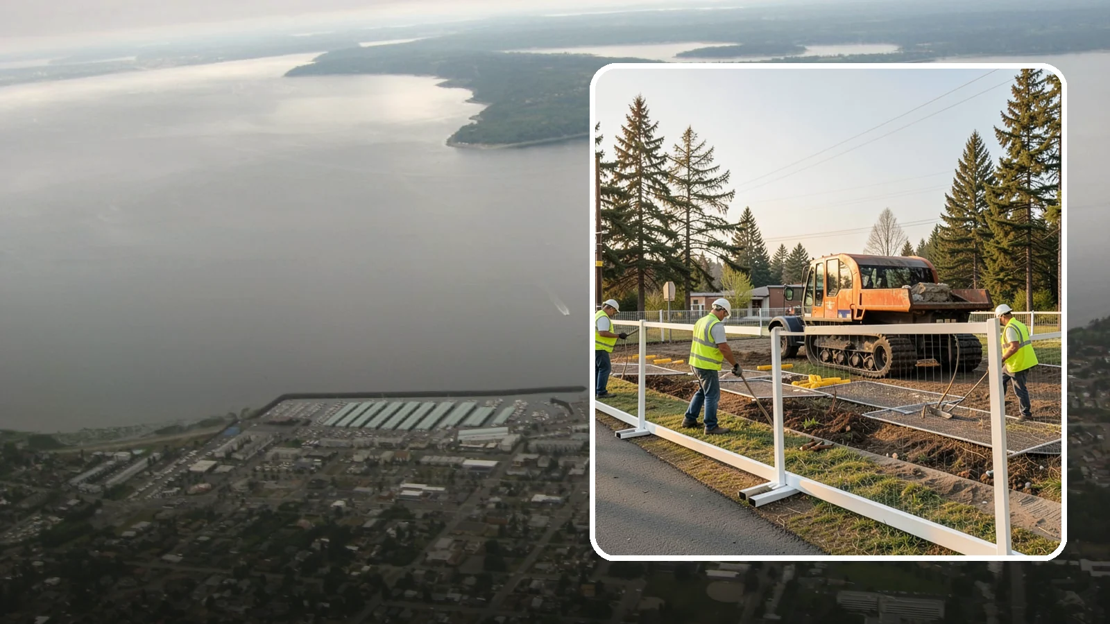 Temporary Fencing in Des Moines, King County, WA - Temporary fencing secures work sites, events, and hazards on public property quickly and safely.