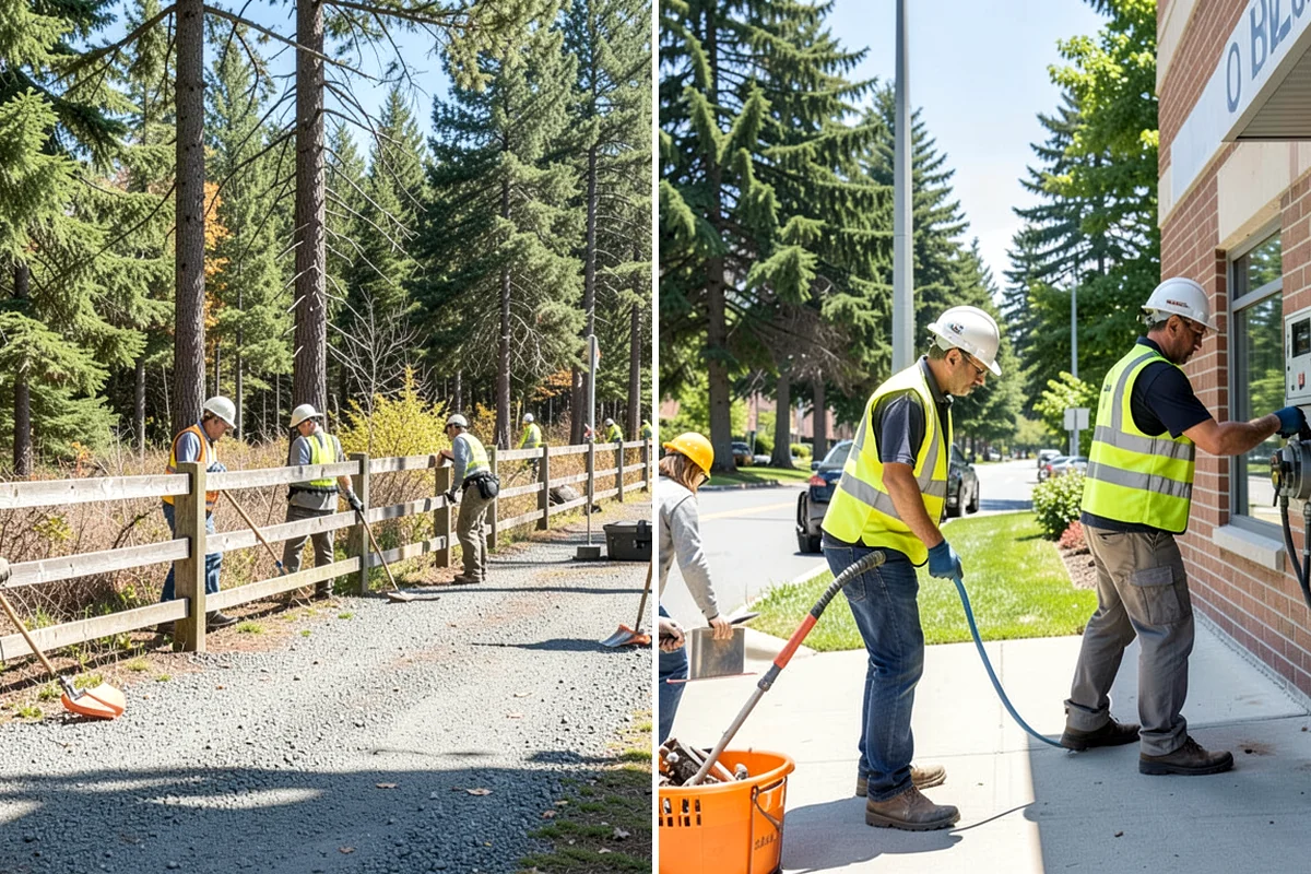Temporary Fencing in DuPont, Pierce County, WA - Confirm perimeter, duration, and access points