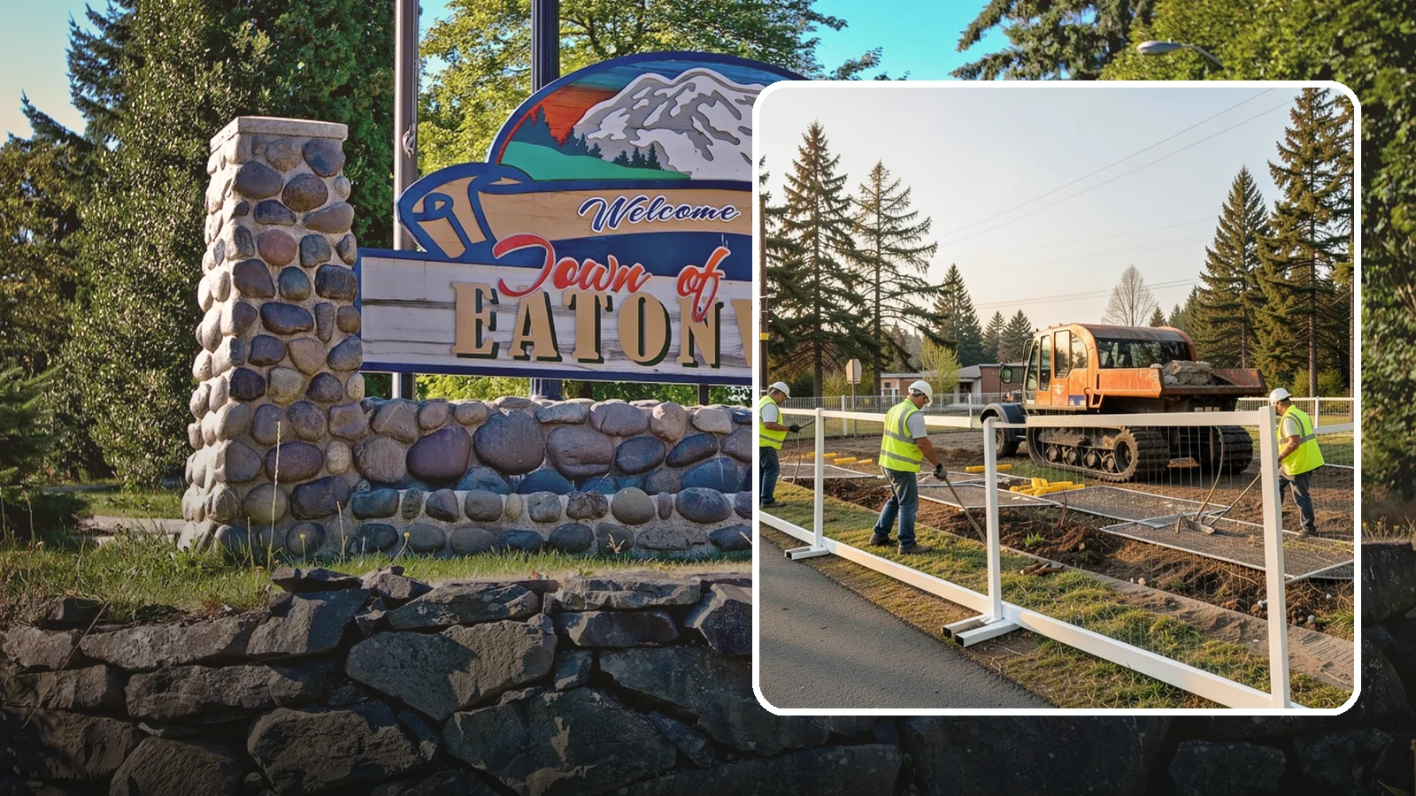 Temporary Fencing in Eatonville, Pierce County, WA - Temporary fencing secures work sites, events, and hazards on public property quickly and safely.
