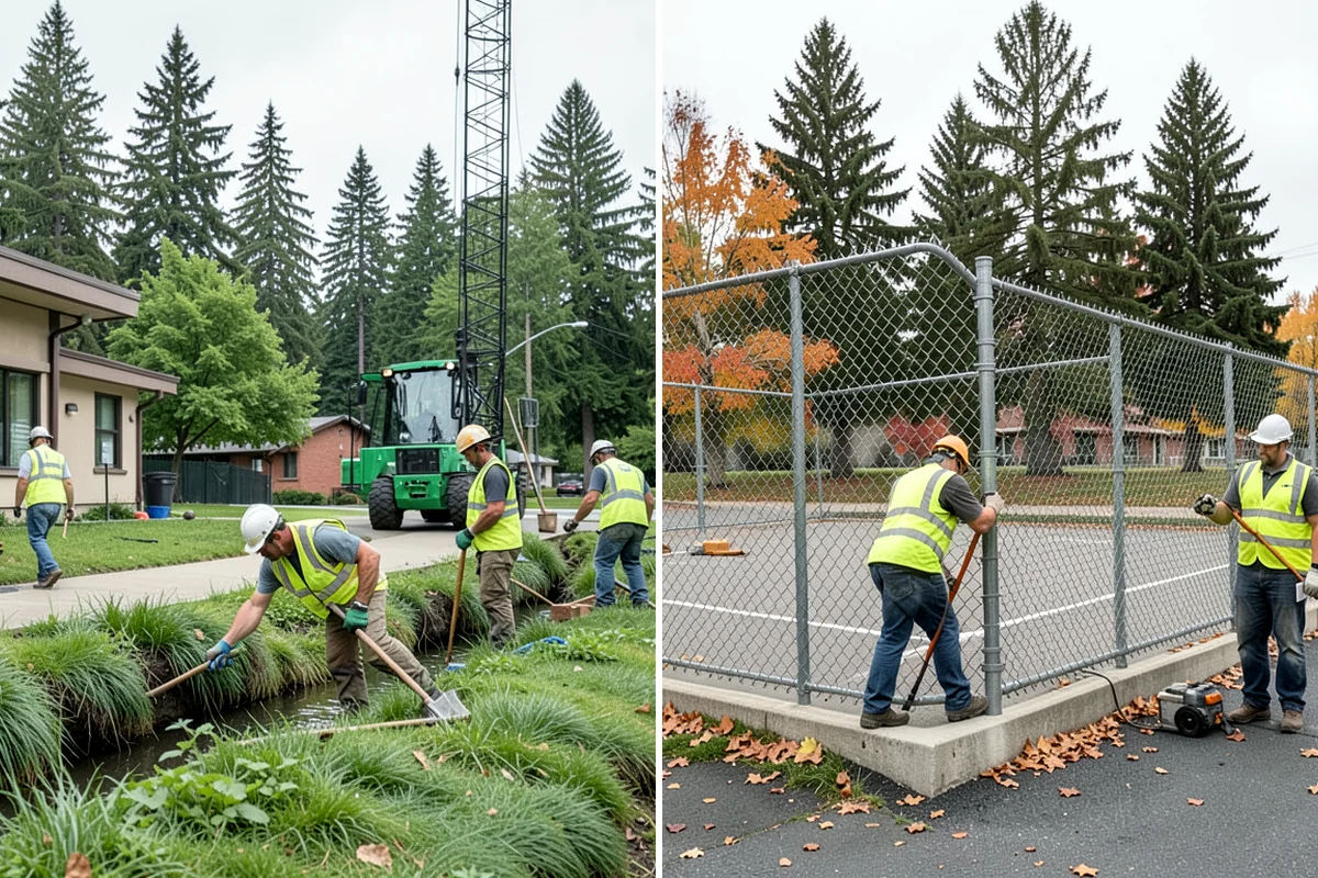 Temporary Fencing in Fircrest, Pierce County, WA - Confirm perimeter, duration, and access points