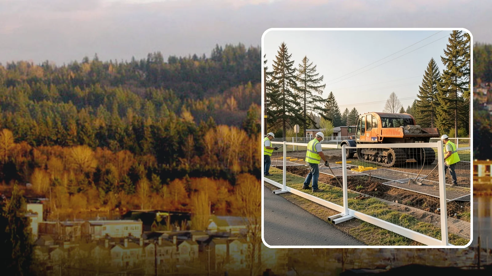 Temporary Fencing in Kenmore, King County, WA - Temporary fencing secures work sites, events, and hazards on public property quickly and safely.