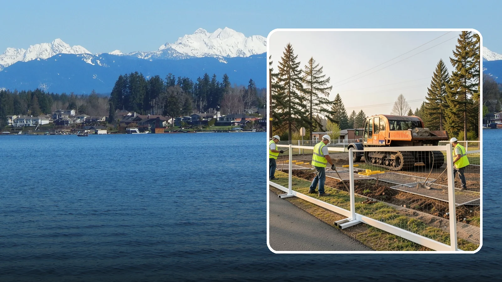 Temporary Fencing in Lake Stevens, Snohomish County, WA - Temporary fencing secures work sites, events, and hazards on public property quickly and safely.