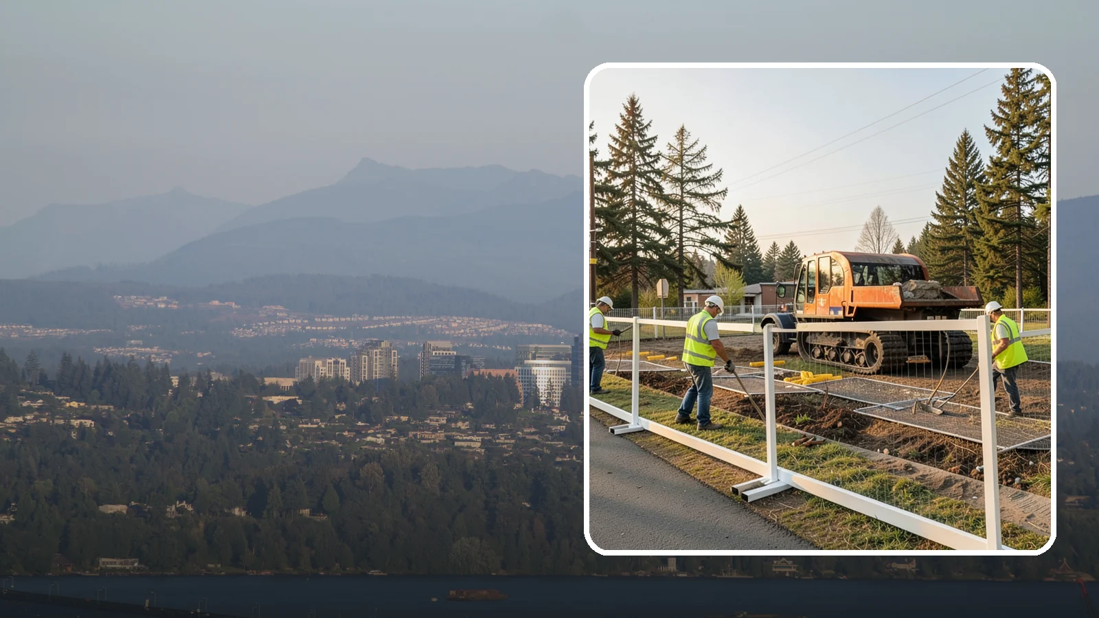 Temporary Fencing in Medina, King County, WA - Temporary fencing secures work sites, events, and hazards on public property quickly and safely.