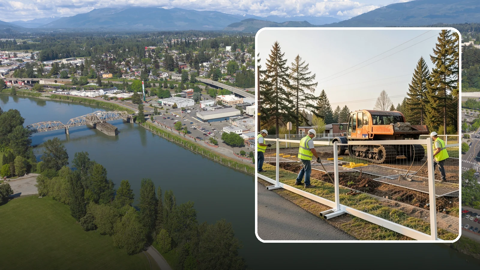 Temporary Fencing in Mount Vernon, Skagit County, WA - Temporary fencing secures work sites, events, and hazards on public property quickly and safely.