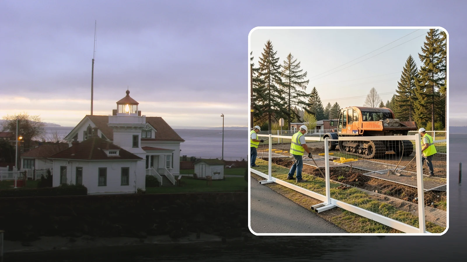 Temporary Fencing in Mukilteo, Snohomish County, WA - Temporary fencing secures work sites, events, and hazards on public property quickly and safely.