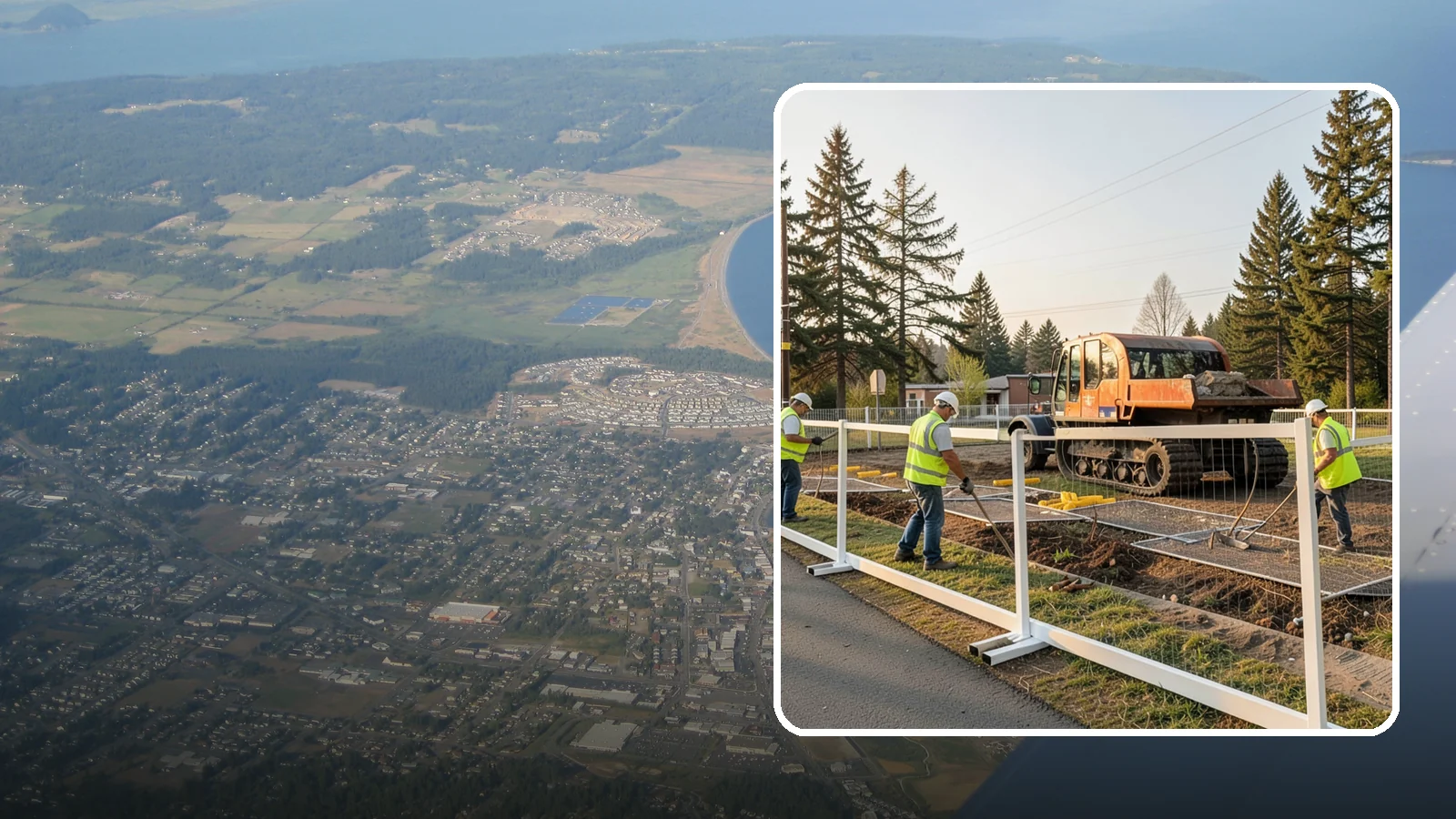 Temporary Fencing in Oak Harbor, Island County, WA - Temporary fencing secures work sites, events, and hazards on public property quickly and safely.