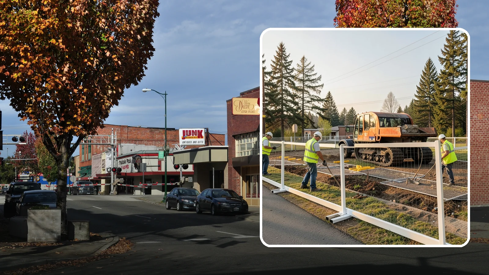 Temporary Fencing in Puyallup, Pierce County, WA - Temporary fencing secures work sites, events, and hazards on public property quickly and safely.