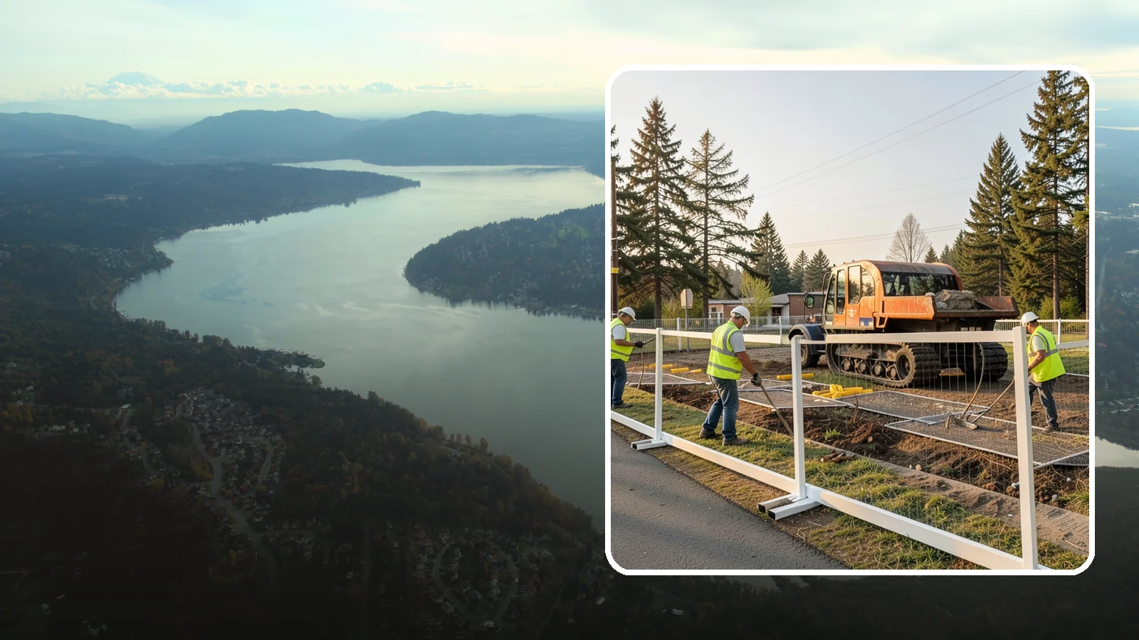 Temporary Fencing in Sammamish, King County, WA - Temporary fencing secures work sites, events, and hazards on public property quickly and safely.
