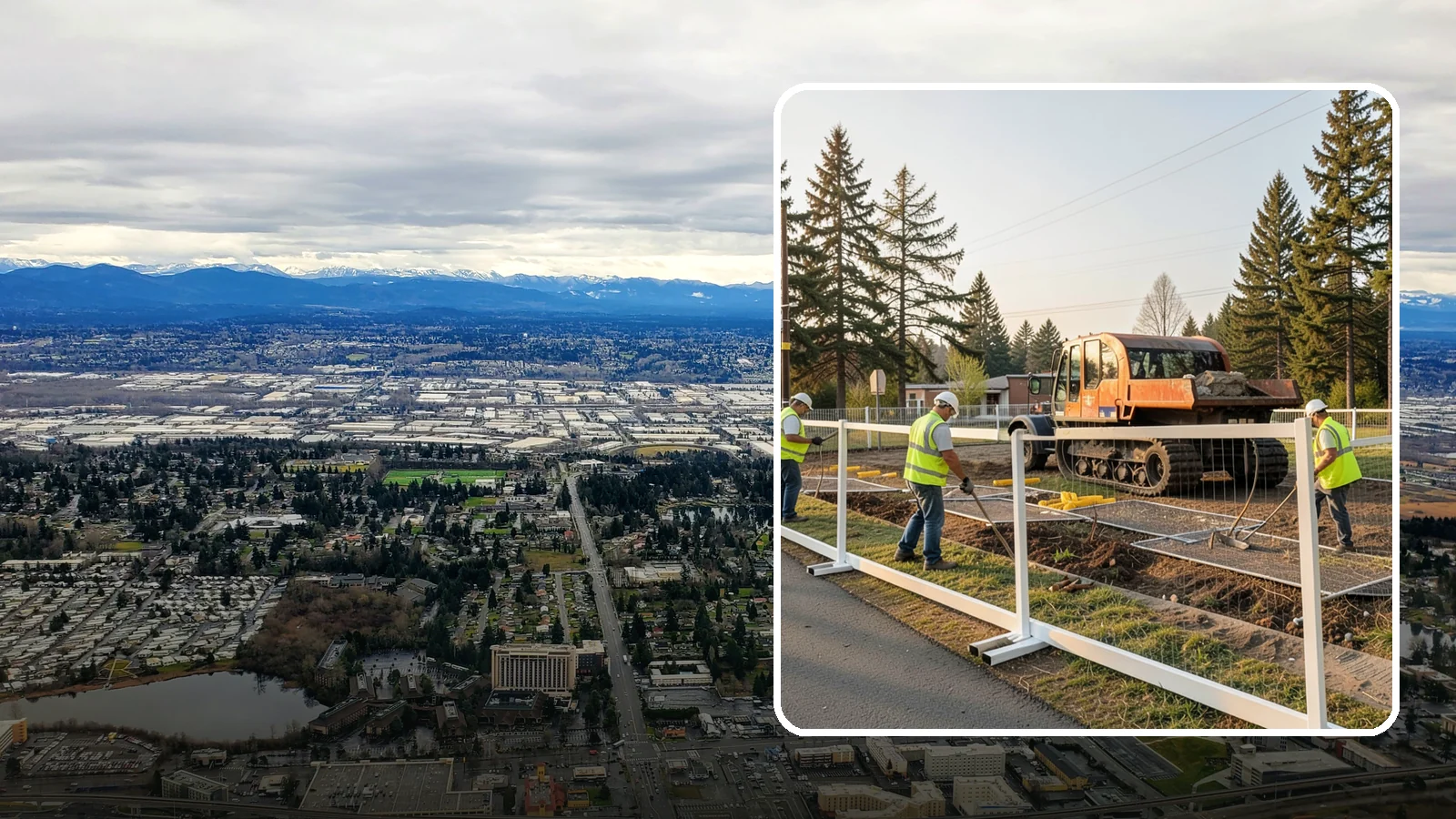 Temporary Fencing in SeaTac, King County, WA - Temporary fencing secures work sites, events, and hazards on public property quickly and safely.