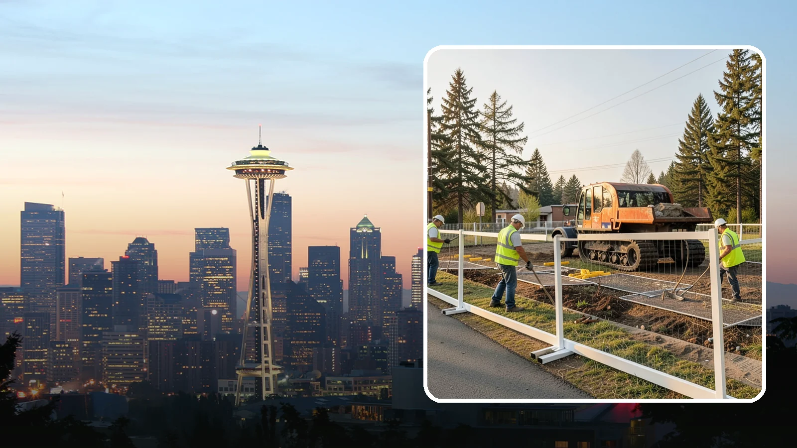 Temporary Fencing in Seattle, King County, WA - Temporary fencing secures work sites, events, and hazards on public property quickly and safely.