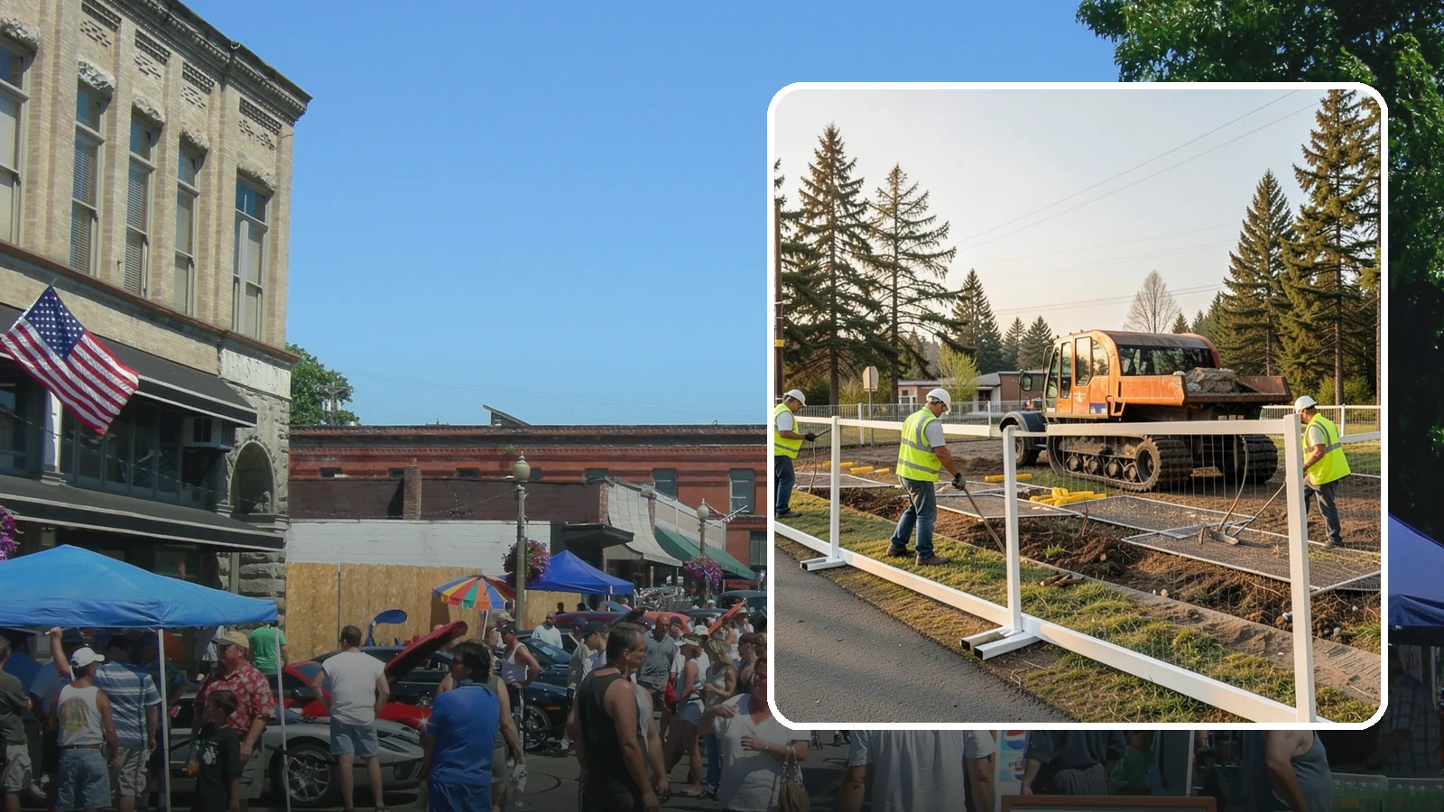 Temporary Fencing in Snohomish, Snohomish County, WA - Temporary fencing secures work sites, events, and hazards on public property quickly and safely.