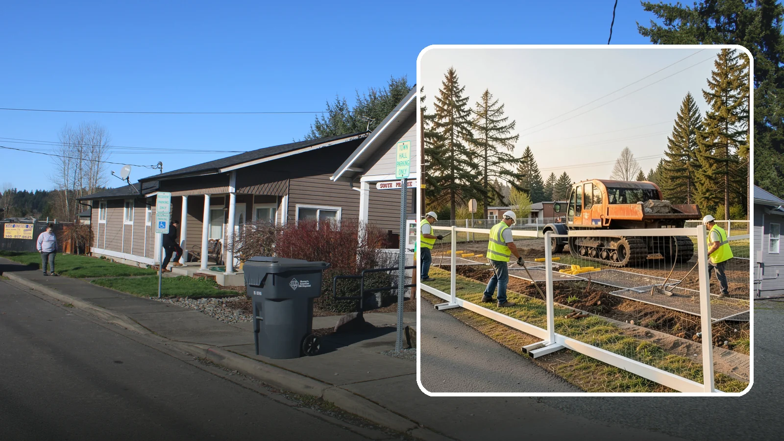 Temporary Fencing in South Prairie, Pierce County, WA - Temporary fencing secures work sites, events, and hazards on public property quickly and safely.