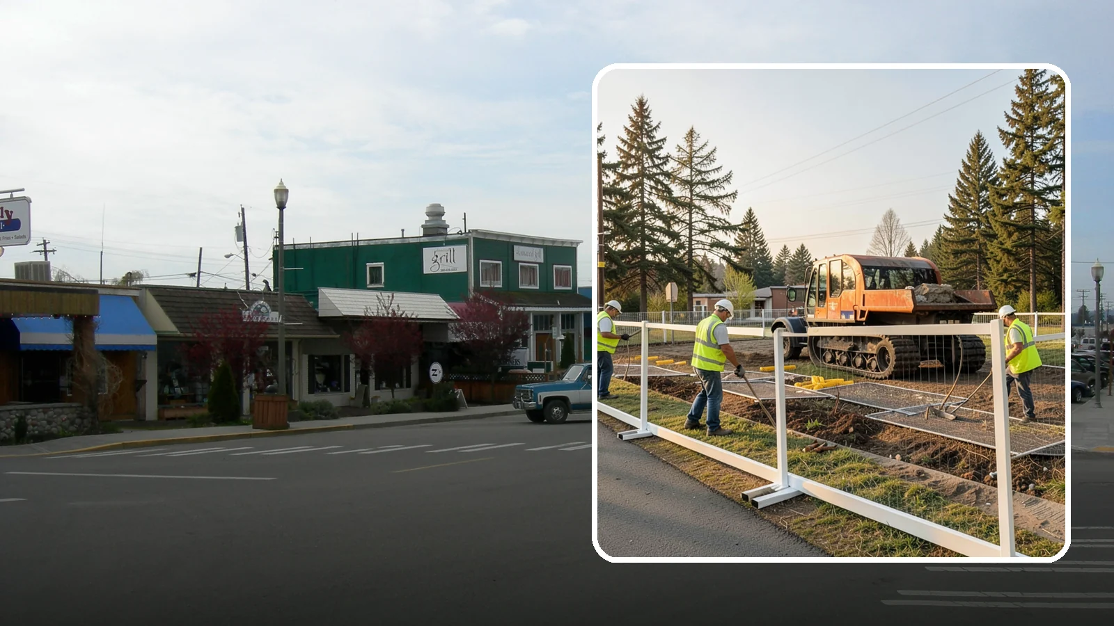 Temporary Fencing in Stanwood, Snohomish County, WA - Temporary fencing secures work sites, events, and hazards on public property quickly and safely.