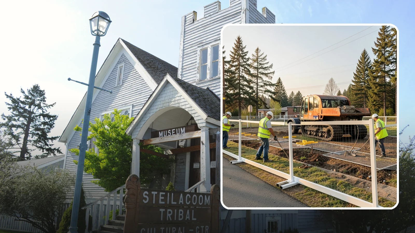 Temporary Fencing in Steilacoom, Pierce County, WA - Temporary fencing secures work sites, events, and hazards on public property quickly and safely.