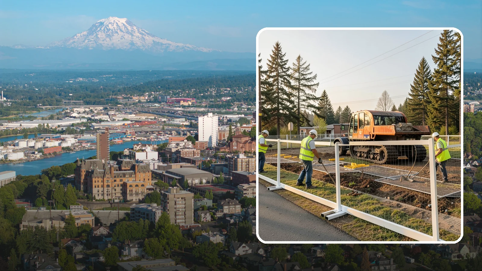 Temporary Fencing in Tacoma, Pierce County, WA - Temporary fencing secures work sites, events, and hazards on public property quickly and safely.