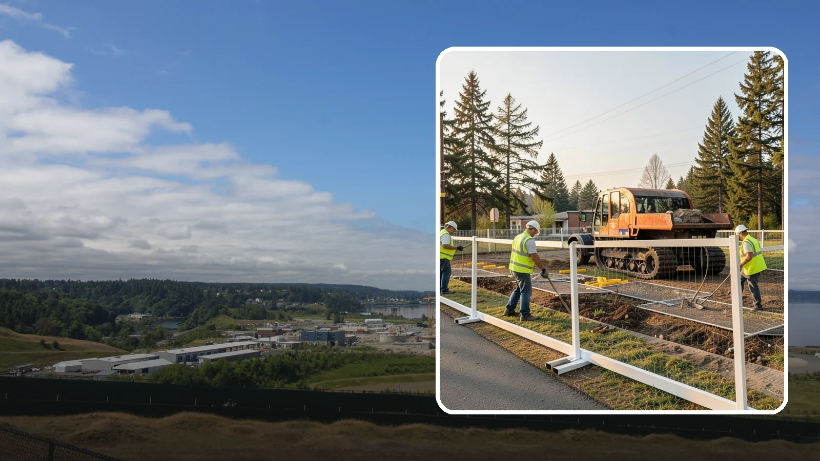 Temporary Fencing in University Place, Pierce County, WA - Temporary fencing secures work sites, events, and hazards on public property quickly and safely.