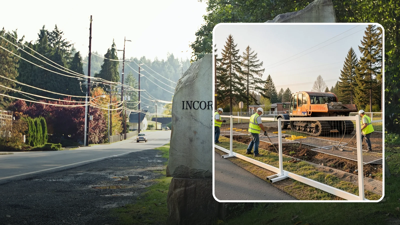 Temporary Fencing in Wilkeson, Pierce County, WA - Temporary fencing secures work sites, events, and hazards on public property quickly and safely.